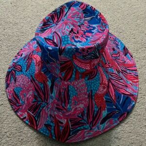 Lilly Pulitzer Vibrant Pink and Blue Hat